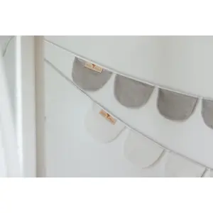 Fluwelen slinger met halve maantjes Moi Mili Silver Pearl image-4