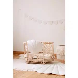 Ghirlanda di velluto con mezze lune Moi Mili White Pearl image-0