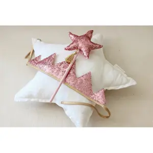 Crown and wand Moi Mili Pink Sequins image-2