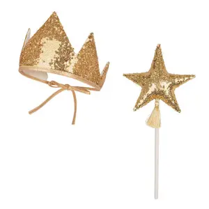Imagination games: crown and magic wand Moi Mili Gold Sequins image-0