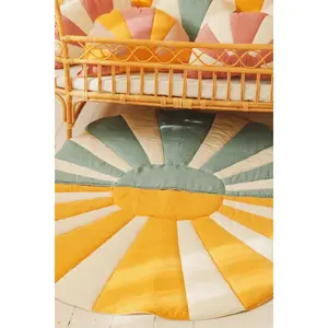 Children's linen sun carpet Moi Mili "Waves at the Ocean Beach" image-1