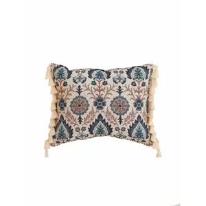 Cuscino con frange Moi Mili "Iris bleu à Istanbul" image-0
