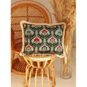 Cuscino con frange Moi Mili "méduse verte" image-1