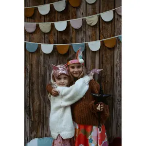 Children's Indian headband Moi Mili Picnic with flowers image-4