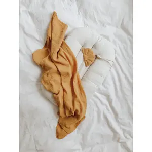 Baby muslin Blanket Moi Mili Ochre image-1