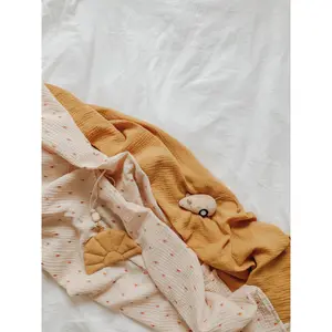 Baby muslin Blanket Moi Mili Ochre image-2
