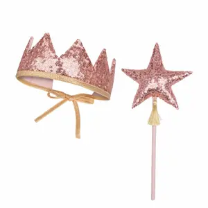 Fairy crown and magic wand Moi Mili Pink Sequins image-2