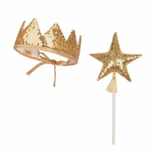 Fairy crown and magic wand Moi Mili Gold Sequins image-1