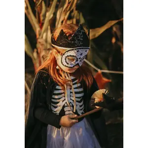 Children's skull mask Moi Mili Black halloween image-1
