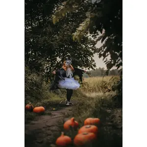 Children's skull mask Moi Mili Black halloween image-2