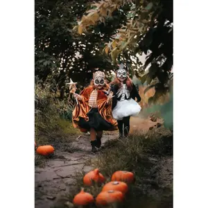 Children's skull mask Moi Mili Black halloween image-3