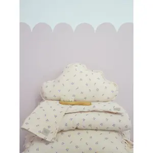 Baby muslin swaddling blanket Moi Mili Purple Forget-me-not image-1