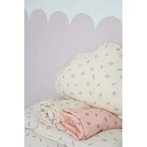 Baby muslin swaddling blanket Moi Mili Purple Forget-me-not image-3