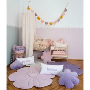 Auvent de lit en mousseline Moi Mili Purple Forget-me-not image-1