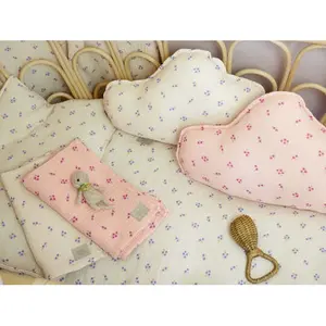 Cuscino a nuvola in mussola Moi Mili Pink Forget-me-not image-2