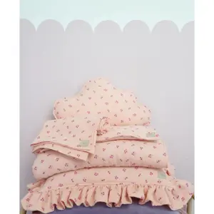 Couverture en mousseline bébé Moi Mili Pink Forget-me-not image-1