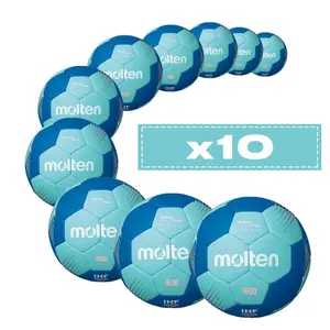 Set of 10 Resin-Free Handball Balls Molten HXF1800 image-0