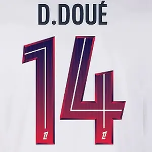 Flocage weg PSG Ligue 1 D.DOUÉ #14 2026/27