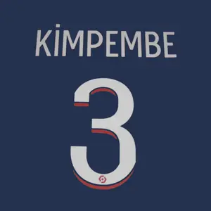 Flocking home PSG Ligue 1 KIMPEMBE #3 2023/24 image-0