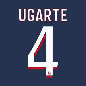 Beflockung home PSG Ligue 1 UGARTE #4 2023/24 image-0