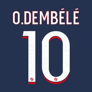 Flocage home PSG Ligue 1 O.DEMBELE #10 2023/24 image-0