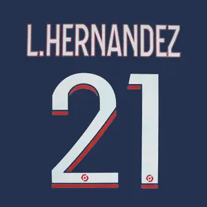 Flocage home PSG Ligue 1 L.HERNANDEZ #21 2023/24 image-0