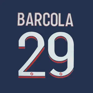 Flocage home PSG Ligue 1 BARCOLA #29 2023/24 image-0