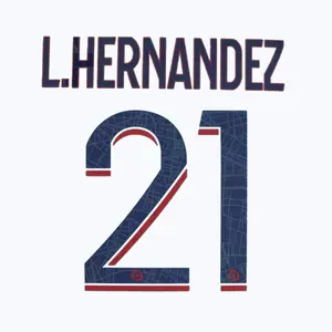 Flocking away PSG Ligue 1 L.HERNANDEZ #21 2023/24 image-0
