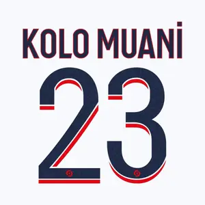 Beflockung away PSG Ligue 1 KOLO MUANI #23 2023/24