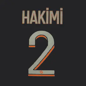 Beflockung third PSG Ligue 1 HAKIMI #2 2023/24 image-0