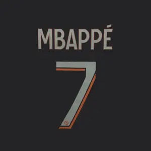 Beflockung third PSG Ligue 1 MBAPPÉ #7 2023/24 image-0