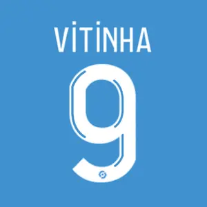 Beflockung away OM Ligue 1 VITINHA #9 2022/23