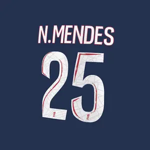 Acudir a casa PSG Ligue 1 N.MENDES #25 2024/25 image-0