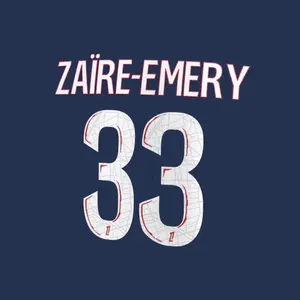 Flocking home PSG Ligue 1 ZAÏRE-EMERY #33 2024/25 image-0