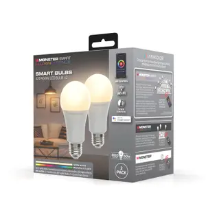 Set di 2 lampadine a led illuminessence smart a19 e27 Monster image-0