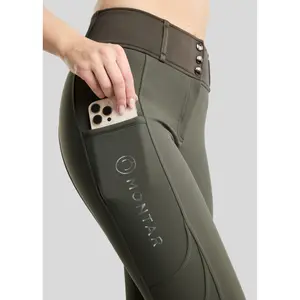 Pantaloni da equitazione full grip da donna Montar Addie image-3