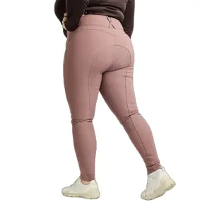 Pantaloni da equitazione a vita alta da donna con grip totale Montar Ess Megan Vol 2 Curve image-1