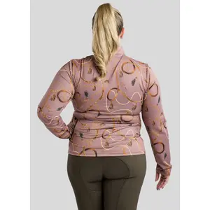 Damskie polo jeździeckie z długim rękawem Montar Haily Curve image-1