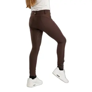 Pantaloni da equitazione full grip per bambina Montar image-0