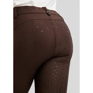 Pantaloni da equitazione full grip per bambina Montar image-1