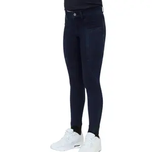 Pantalón de equitación vaquero Full Grip infantil Montar image-0