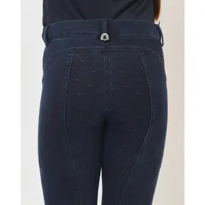 Pantalón de equitación vaquero Full Grip infantil Montar image-1