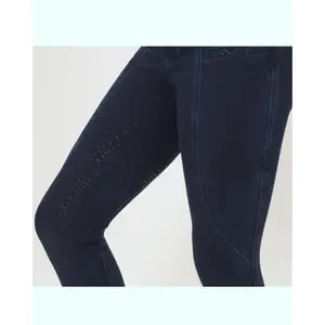 Pantalón de equitación vaquero Full Grip infantil Montar image-3