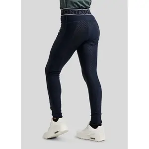 Girls' full grip riding leggings Montar MoAva VIV Logo image-1