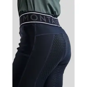 Girls' full grip riding leggings Montar MoAva VIV Logo image-2