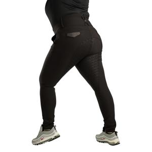 Pantaloni da equitazione da competizione full grip da donna con curva Montar Briella image-1