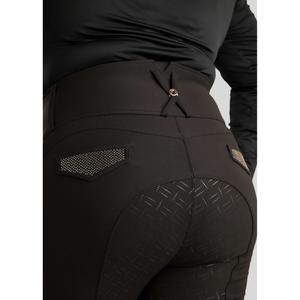 Pantaloni da equitazione da competizione full grip da donna con curva Montar Briella image-2