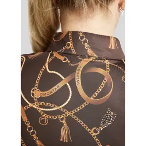 Damskie polo jeździeckie z długim rękawem Montar Haily Bridle Curve image-2