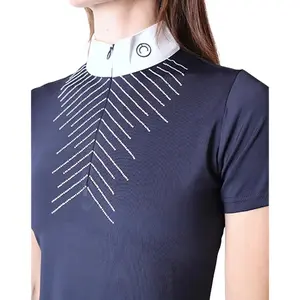 Polo de equitação feminino Montar Bling image-2