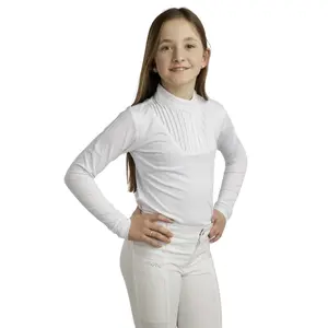 Polo equitazione a maniche lunghe da bambina Montar Rosie image-0